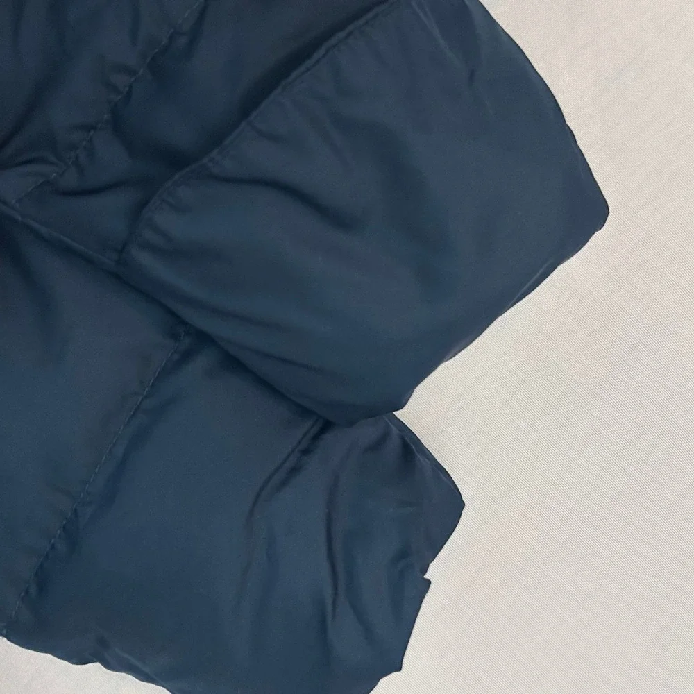 Columbia Snuggly Bunny Down Bunting Baby 6M Navy Hooded Puffer Snowsuit